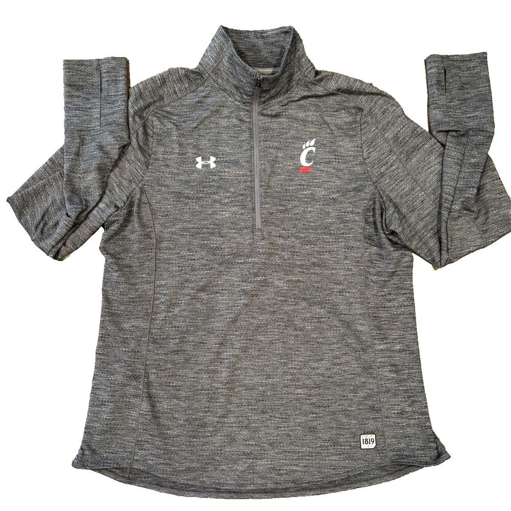 Cincinnati Bearcats Under Armour HeatGear 1/4 Zip Pullover Men's Gray SZ XL